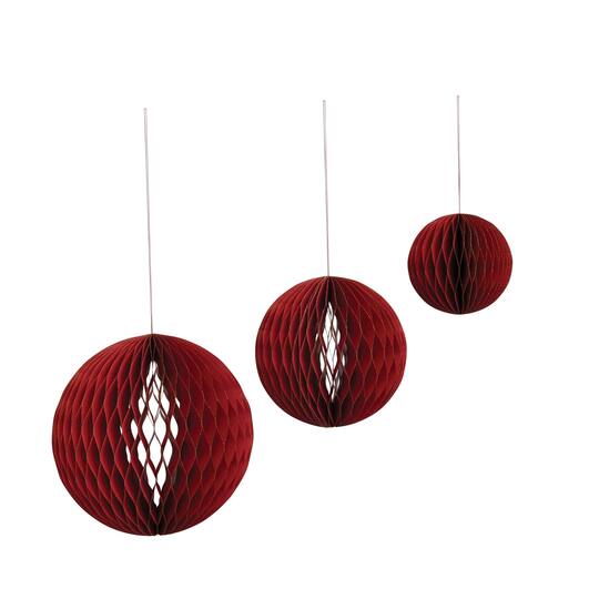 Hello Honey® 3ct. Honeycomb Paper Ball Ornaments